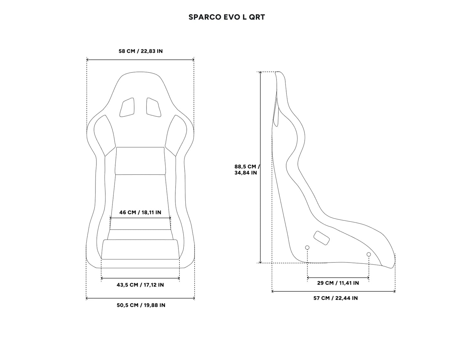 Sparco Evo QRT (FIA) with integrated MTC-P Extreme 2 Seat Haptics