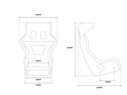 Sabelt X-Pad with integrated MTC-P Extreme Seat Haptics (Gen 2)